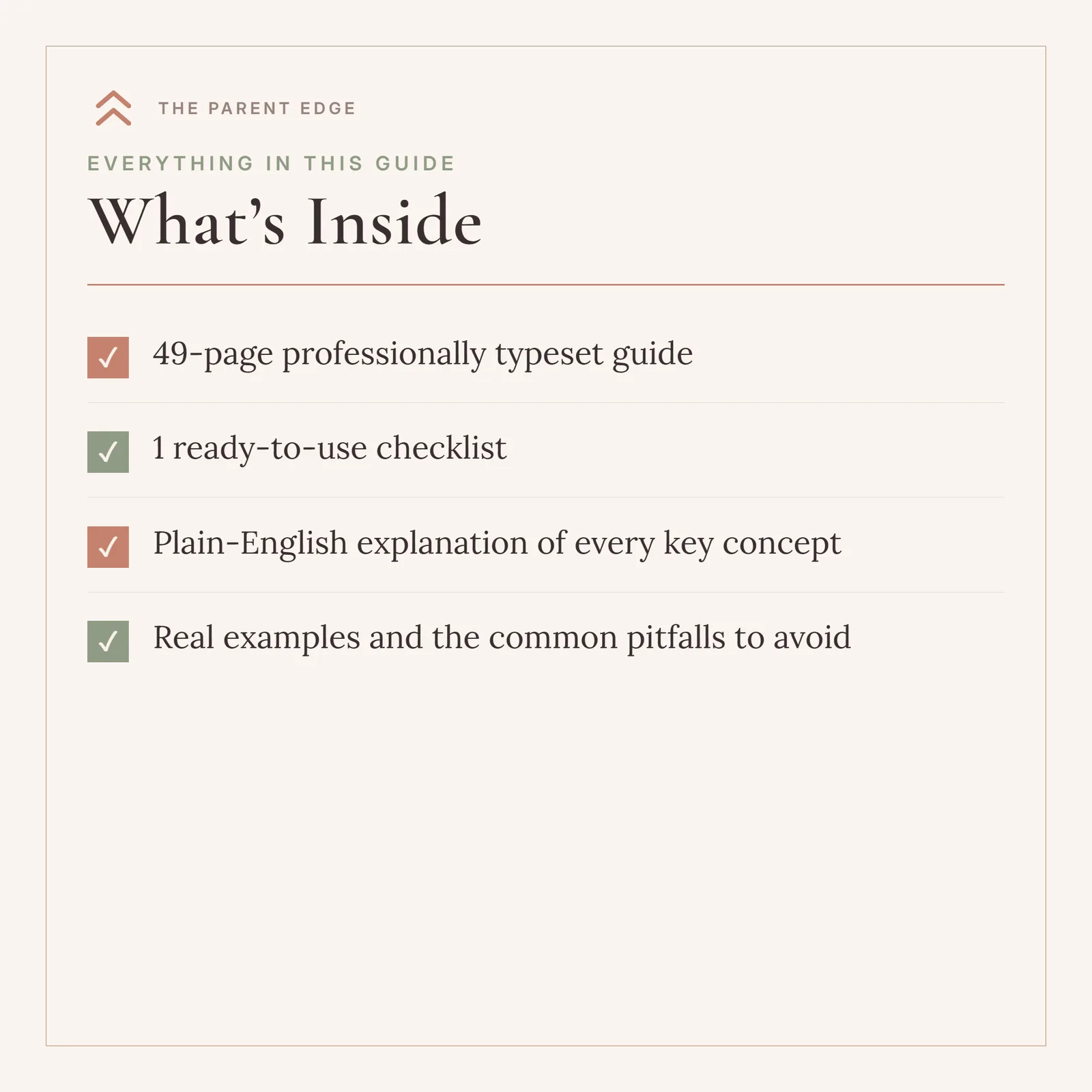 What’s Inside card listing six checkmarked items: 49-page illustrated PDF guide, the six stall-or-good-faith tests, evaluation request letter template, 3 fill-in worksheets and 8 checklists, scripts for the three stall phrases, and state clock examples and lookup path.